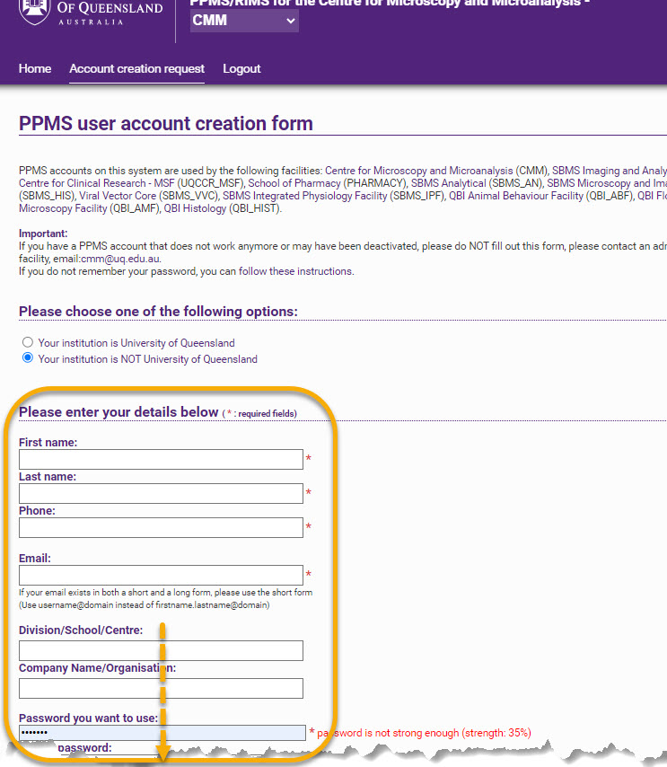 Login to RIMS Systems Training Hub University of Queensland